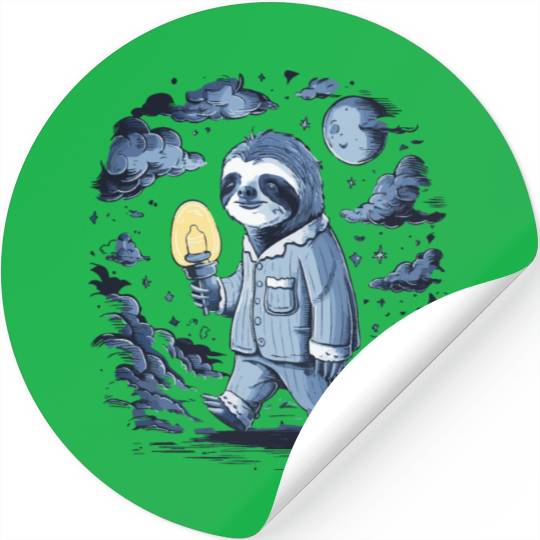Sloth Sleepwalker Stickers