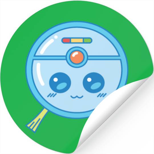 Cute Robot Vacuum Cleaner Kawaii Stickers