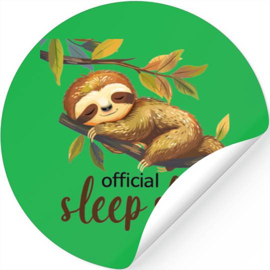 Official sleep Stickers & Sleeping Sloth Baby