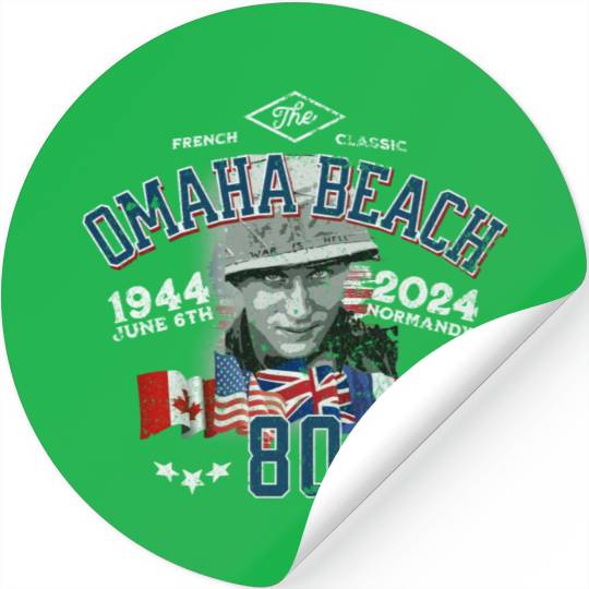 Omaha Beach D-DAY 80th Anniversary Heritage Stickers