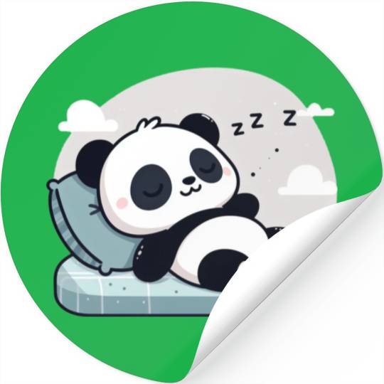 Sleeping baby panda Stickers