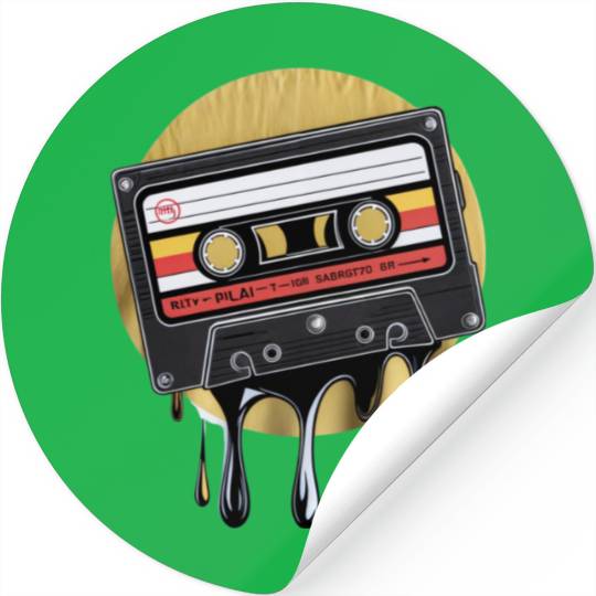Music Stickers, 80's Cassette Tape , Vintage Cassette