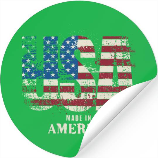 USA Made in America Stickers