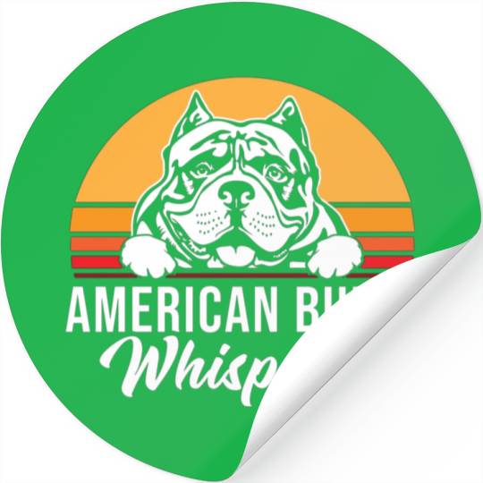 Live Love Bark Retro Vintage American Bully Funny Stickers