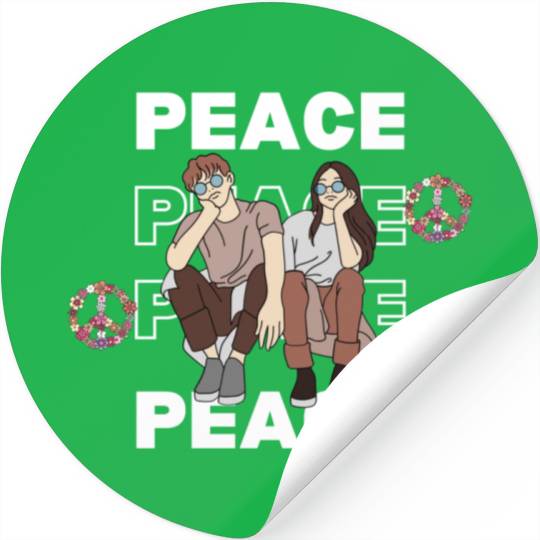 Peaceful Friends: Modern Graphic Stickers