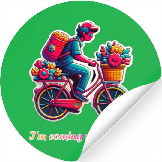 I m coming with love MOM Stickers