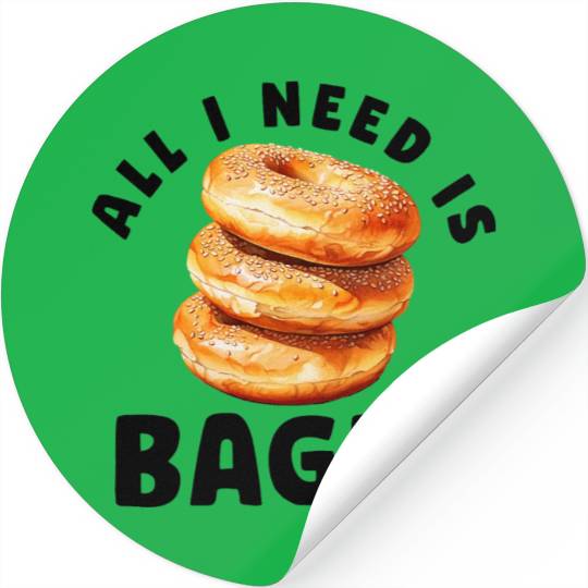 Bagel Lover For Men BreakFast Jewish Food Beigel Stickers