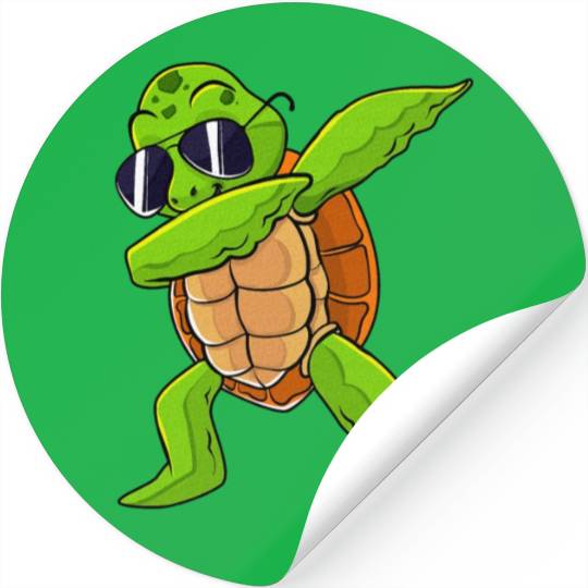 Dabbing Sea Turtle Animal Lover Save The Turtles Stickers