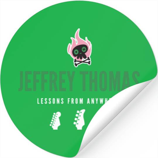 Jeffrey Thomas White Logo Stickers