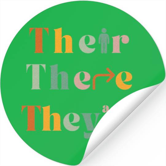 Their There They re Funny English Teacher Gramma Stickers