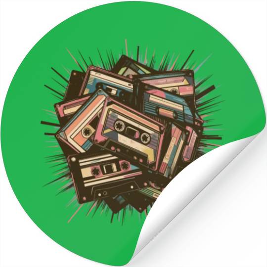 80s Retro Cassette Classic Cassette Tape for a Stickers