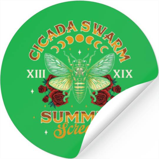 Entomology Cicada Lover 2024 Cicada Swarm Summer Stickers