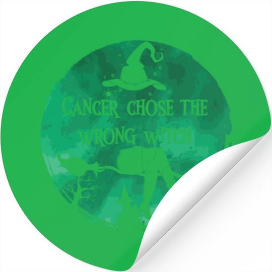 Cancer Witch Green Liver Cancer Stickers