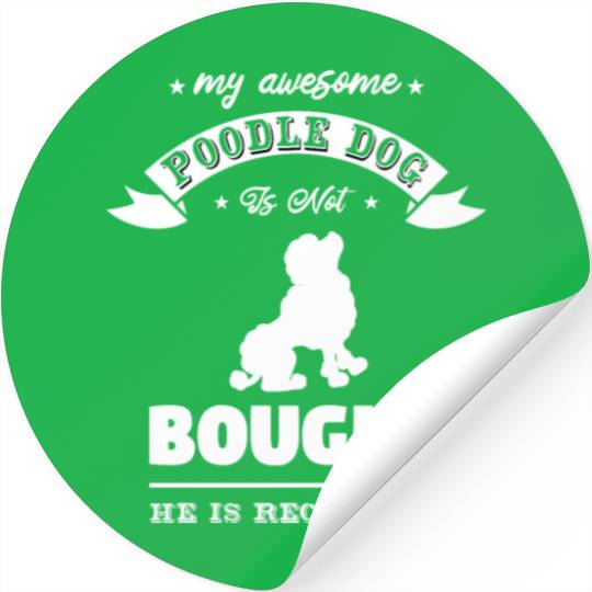 My Awesome Poodle Dog Stickers