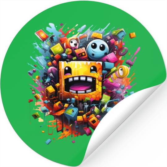 geometry dash Stickers