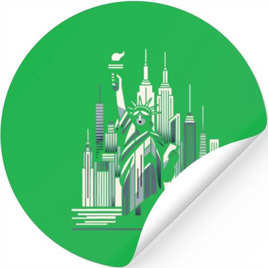 Statue of Liberty Embrace Stickers