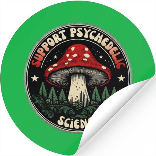 Support Psychedelic Science Magic Mushrooms Stickers
