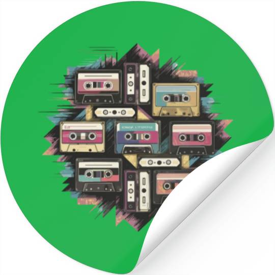 80s Retro Cassette Classic Cassette Tape for a Stickers