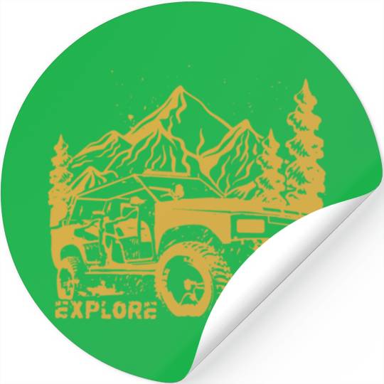 Jeep Car and Nature Mount Stickers