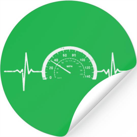 Heartbeat Speedometer Car Guy Auto Garage Racing Stickers