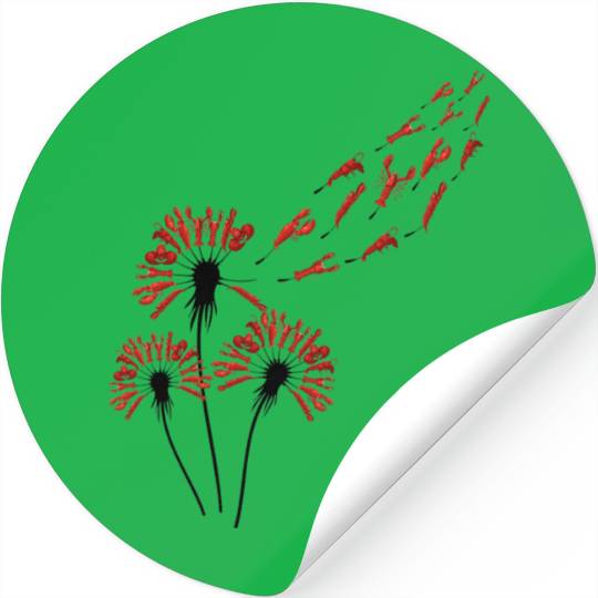 Flower Dandelion Lobsters Stickers for Lobster Lover
