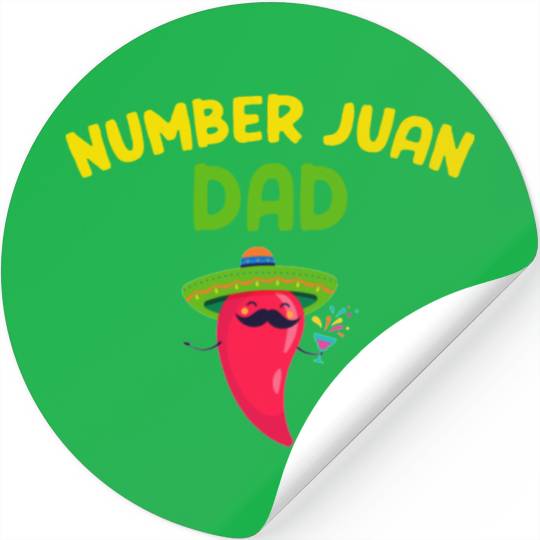 Number One Dad Mexican Fathers Day Padre Juan Papa Stickers