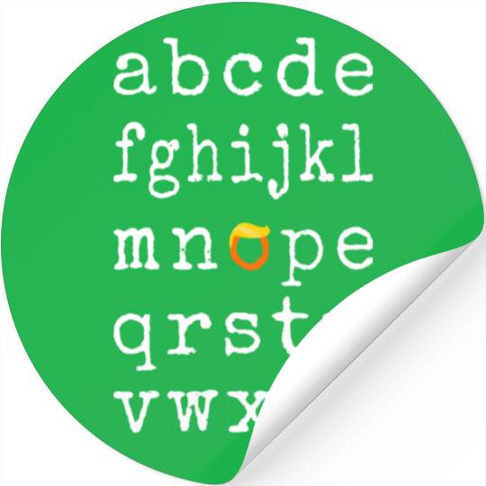 Anti-Trump Alphabet - Nope V Stickers