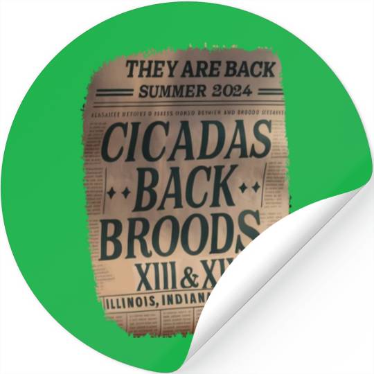 cicadas Summer Invasion 2024 Bug Entomologist Gift Stickers