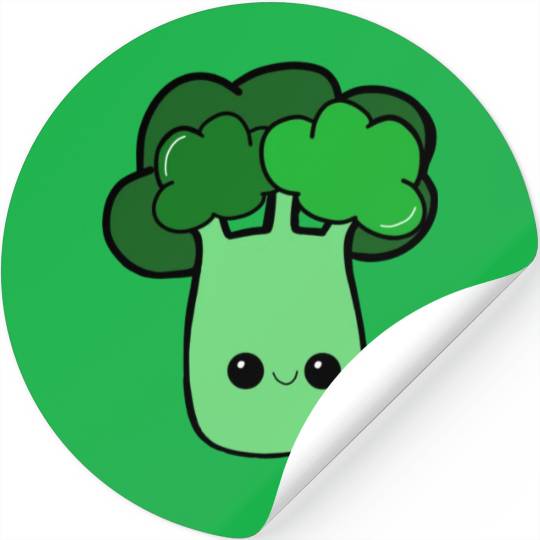 Cute Loves Broccoli Veggie Gardening Adult Kids To Stickers