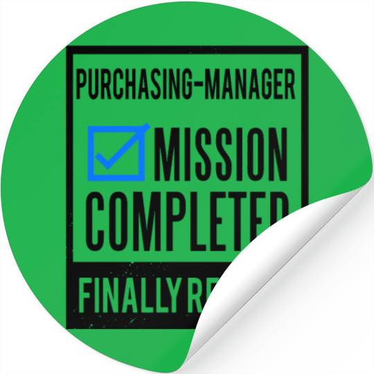 Retirement gift idea Retired Purchasing-Manager Stickers