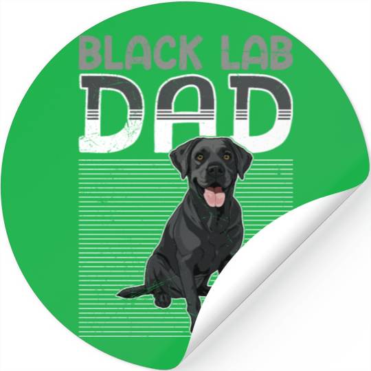 Black Labrador BLACK LAB DAD Labrador Owner Stickers