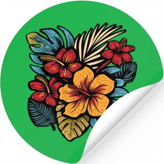 Hibiscus Stickers
