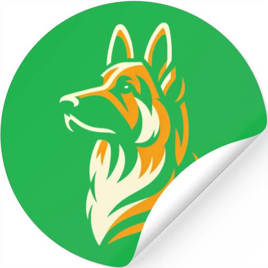 German Shepherd Elegance Stickers