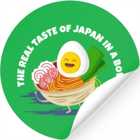 quote the real taste of japan in a bowl Stickers