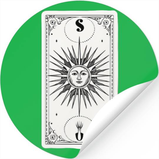 The Sun Tarot Card Reader Astrology Occult Stickers