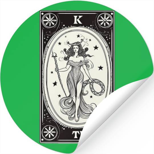 Themis Tarot Card Astrology Occult Mystical Stickers