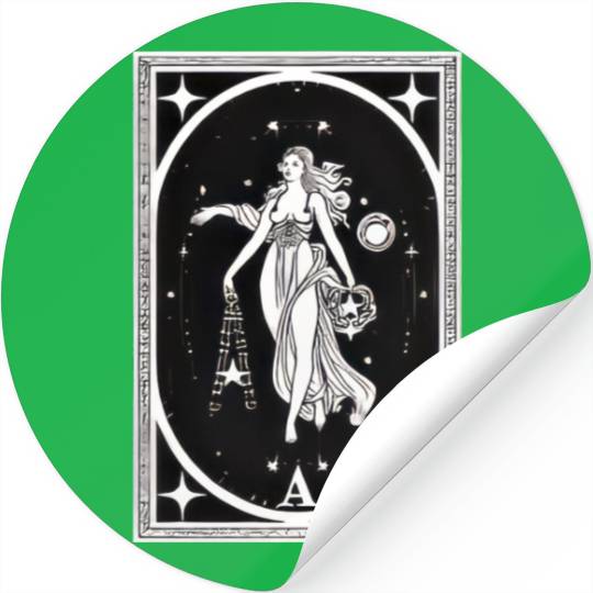 Themis Tarot Card Astrology Occult Mystical Stickers