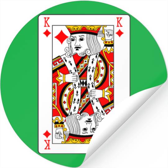 King of Diamonds Playing Card Stickers