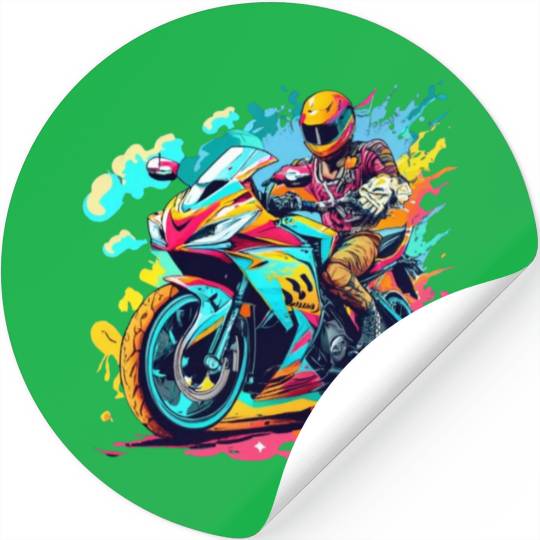 Legend cross motocycle Biker Road Trip Stickers