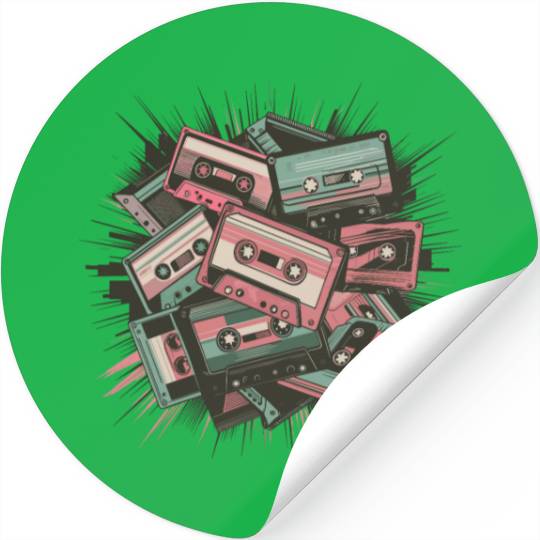 80s Retro Cassette Classic Cassette Tape for a Stickers