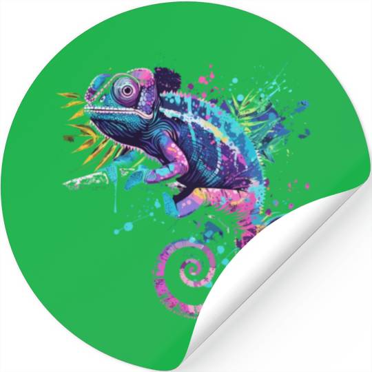 Chameleonaire A Rich Lizard for Lizard Pet Lover Stickers