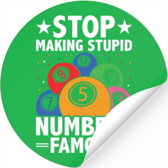 Funny Bingo Night Bingo Players Stickers