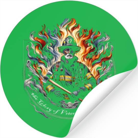 Heroic Firefighter Valor Stickers