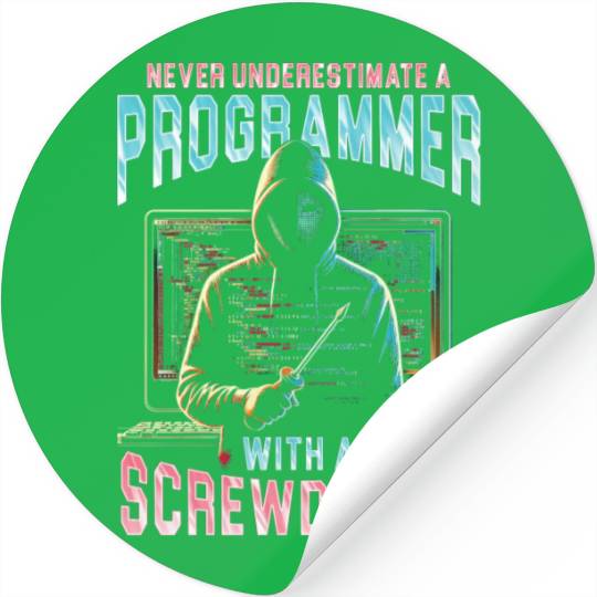 Robotics Engineer Programmer With A Screwdrive Stickers