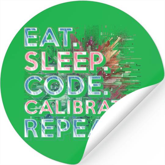 Robotics Engineer Eat Sleep Code Calibrate Repeat Stickers