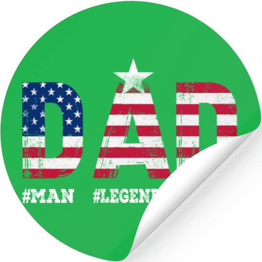 Dad is a men, legend and retired, father's day Stickers