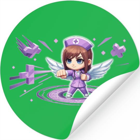 Chibi Nurse Angel Stickers