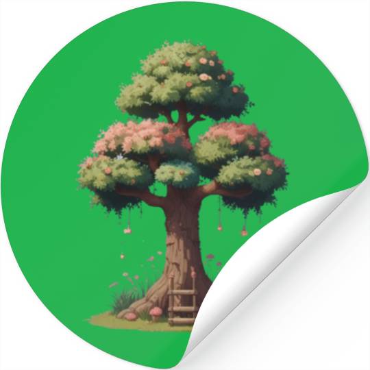 Colorful Tree Life is Really Good Tree Stickers