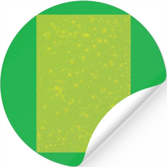 Yellow stars on a green background Stickers