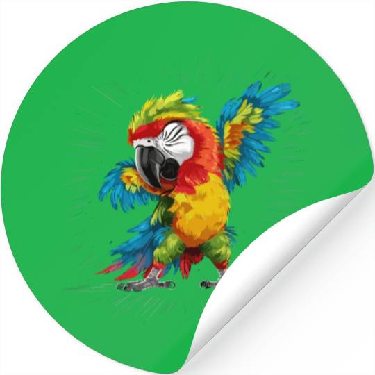 Macaw Parrot for a Bird Lover Animal Lover Stickers